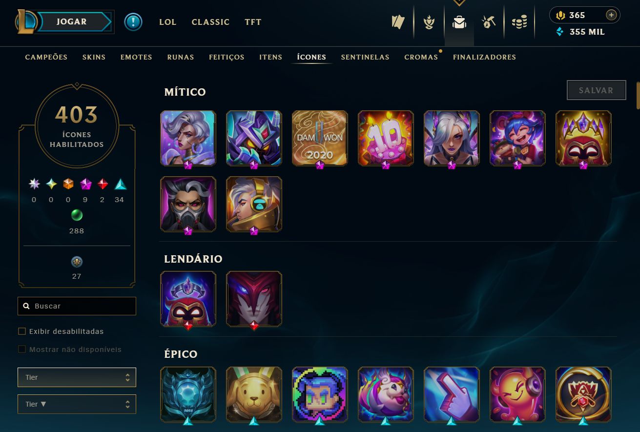 CONTA HIGH LEVEL 944 | PLATINA I | 324 SKINS (4 ULTIMATES + 25 MÍTICAS)