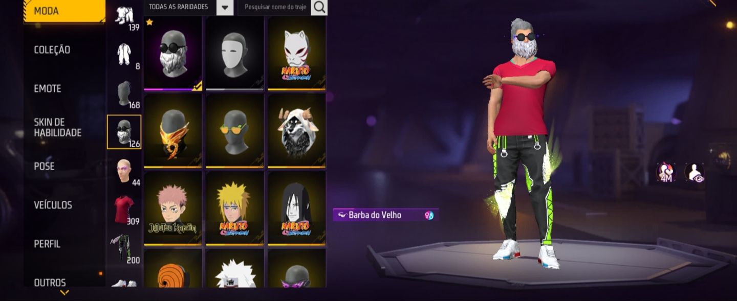 CONTA FREE FIRE NÍVEL 71 PUNHO FÊNIX, BERMUDA ANGELICAL E ANIMES