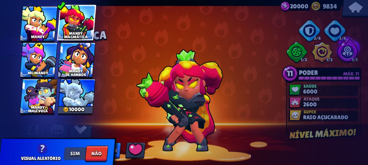 Brawl Stars Conta Avançada | 20.569 Troféus | 6 Hipercargas