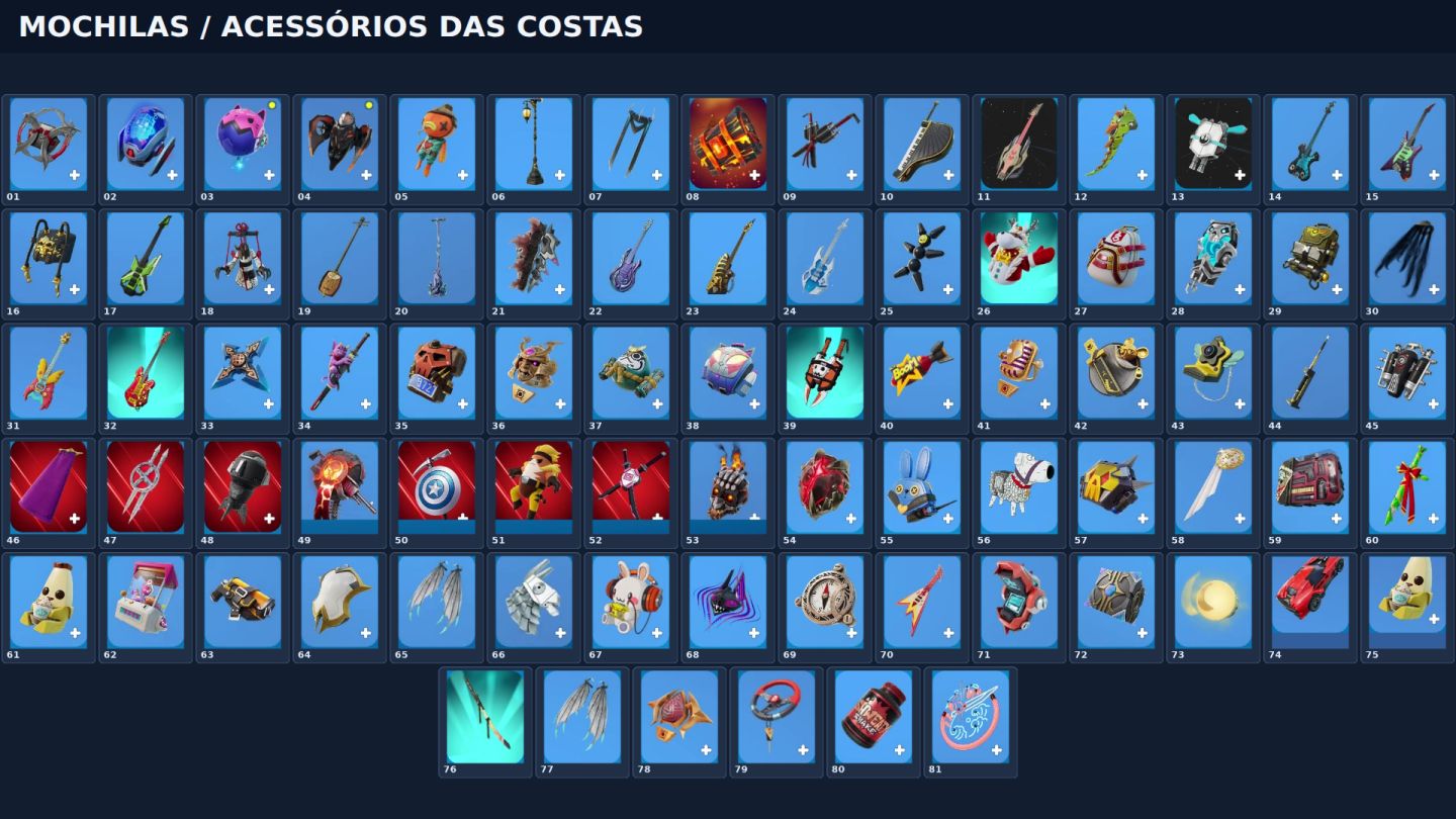 CONTA FORTNITE PC | 36 SKINS+65 PICARETAS+75 MOCHILAS+40 EMOTES+50 PLANADORES