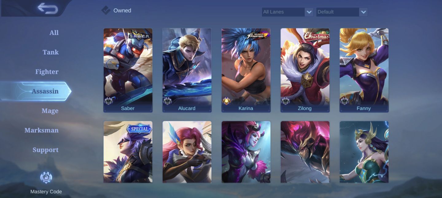 Mobile legends 20 skins
