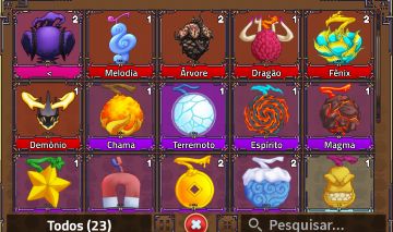 Frutas e intes no king lagacy