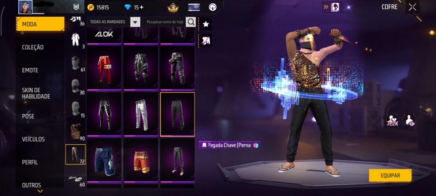 Conta de Free Fire 4 anos AP