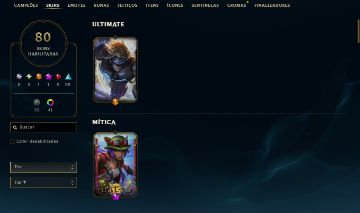 CONTA LOL COM 80 SKINS NV 381 FULL CHAMP ESMERALDA TOP DEMAIS