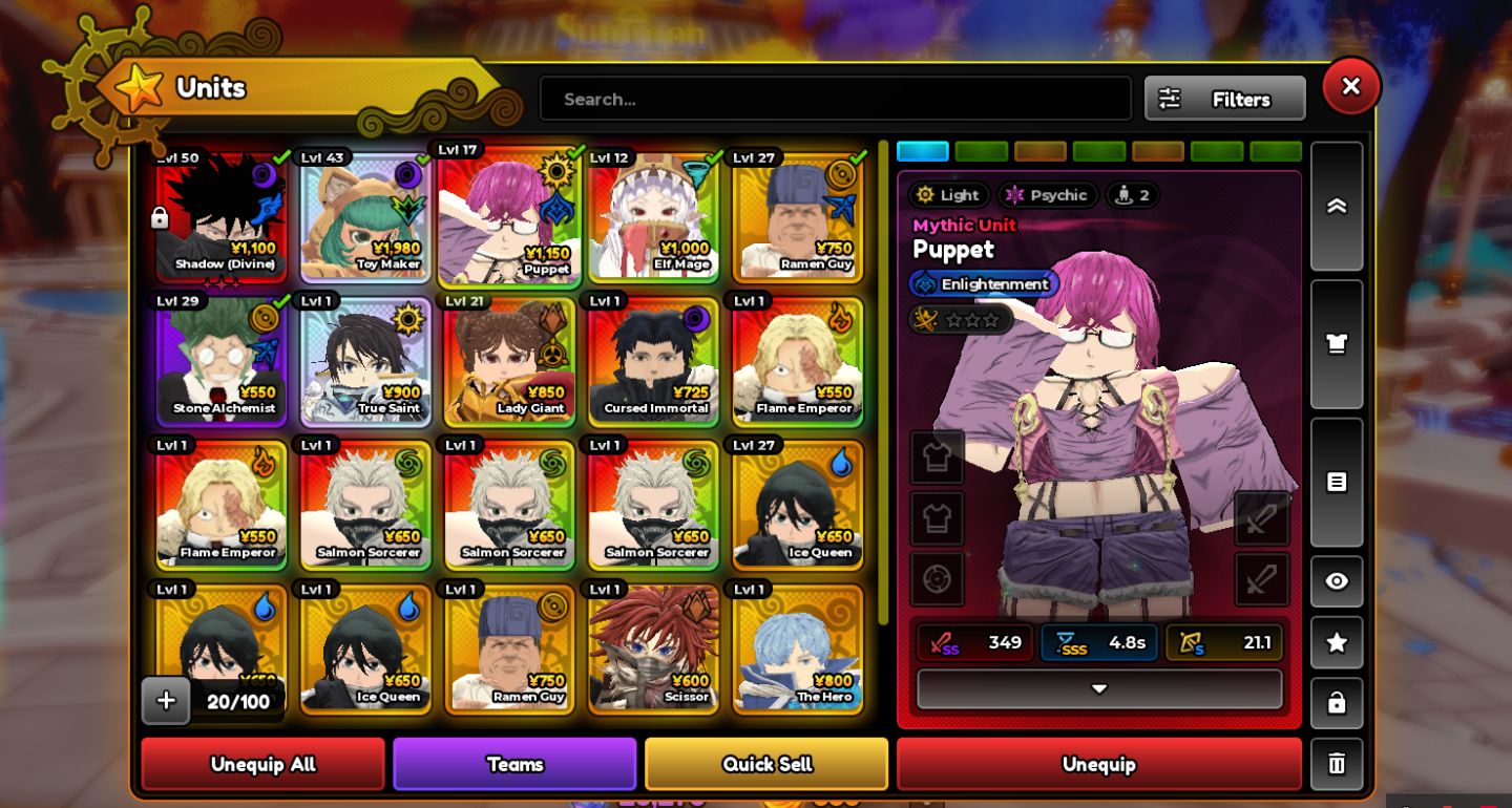 Conta de anime vanguards , anime expeditions e utdzx com secretos e RR
