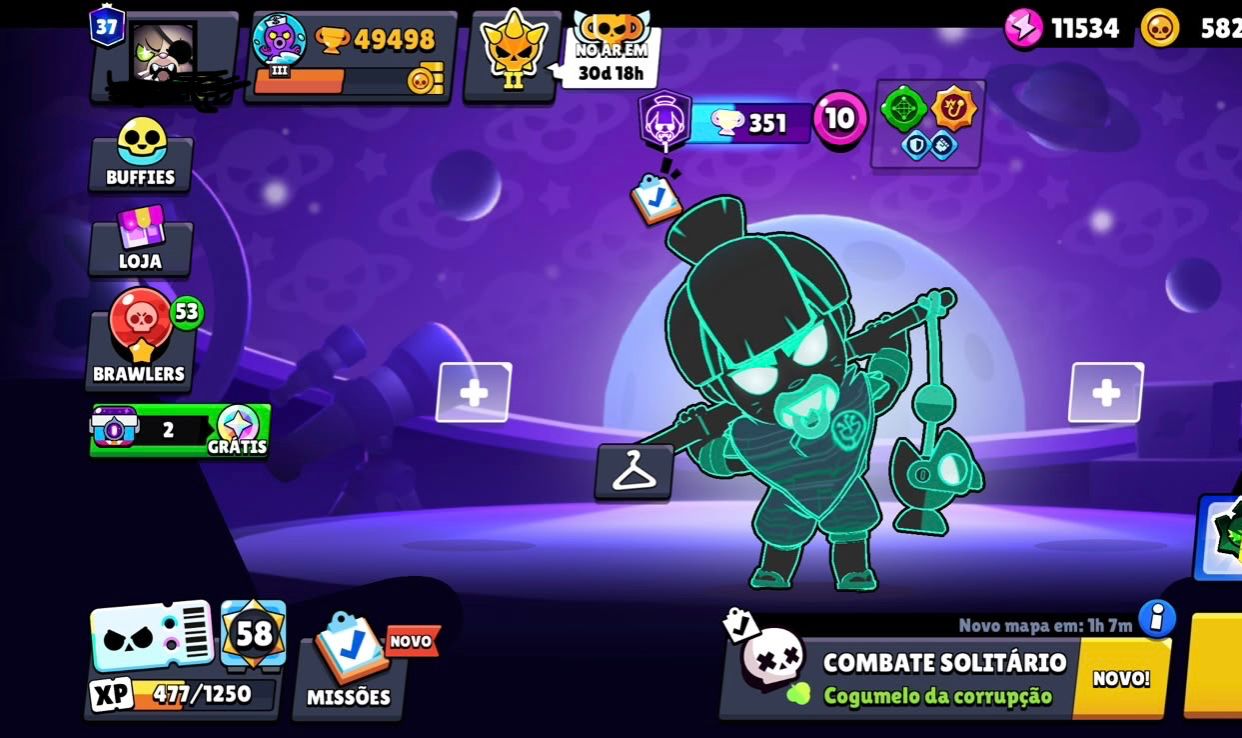Conta de Braw stars 49k de troféus + várias skins lendárias e míticas