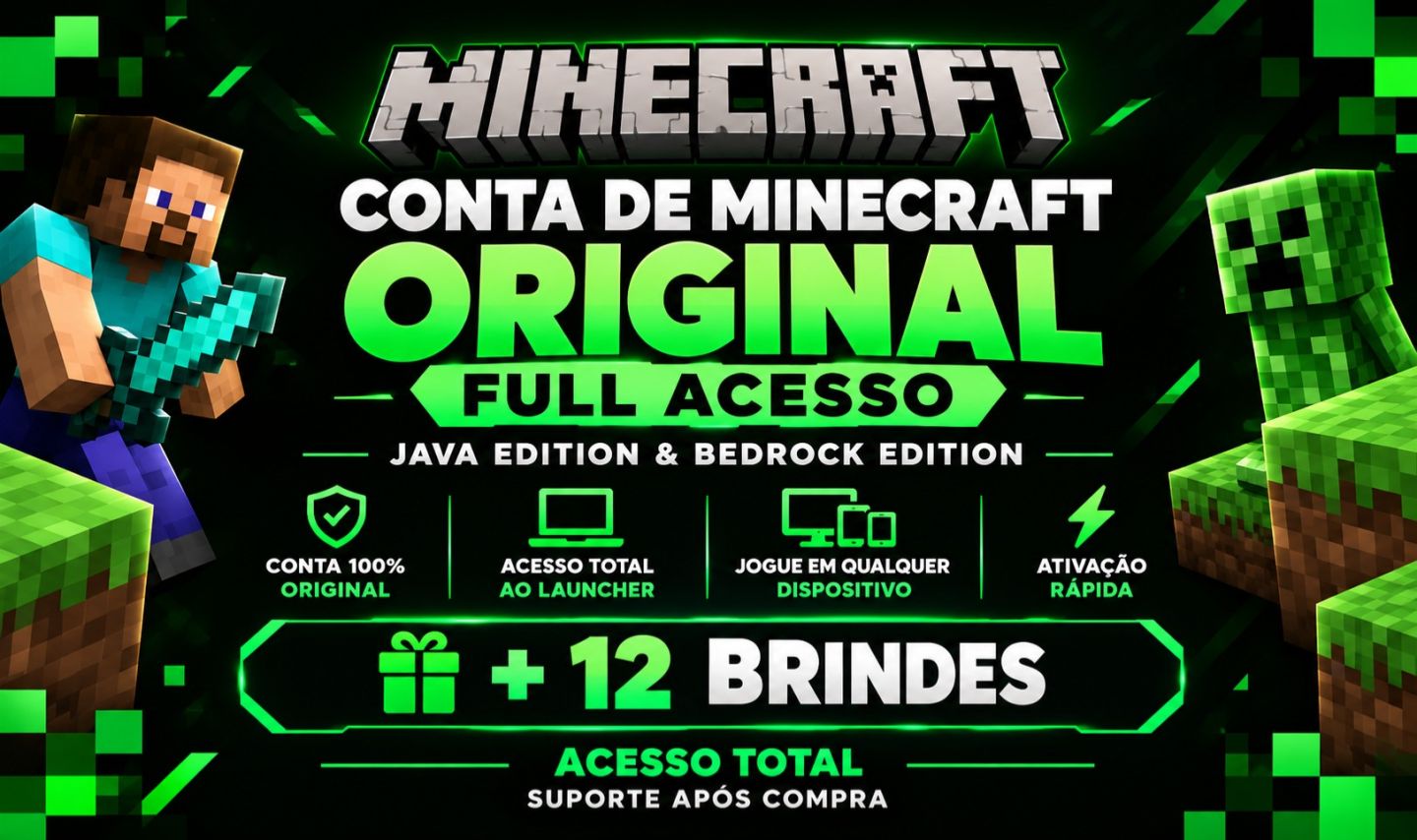 MINECRAFT FULL ACESSO ORIGINAL