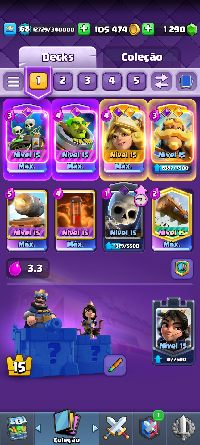 Conta de Clash royale para venda, muito top a conta e bem evoluída