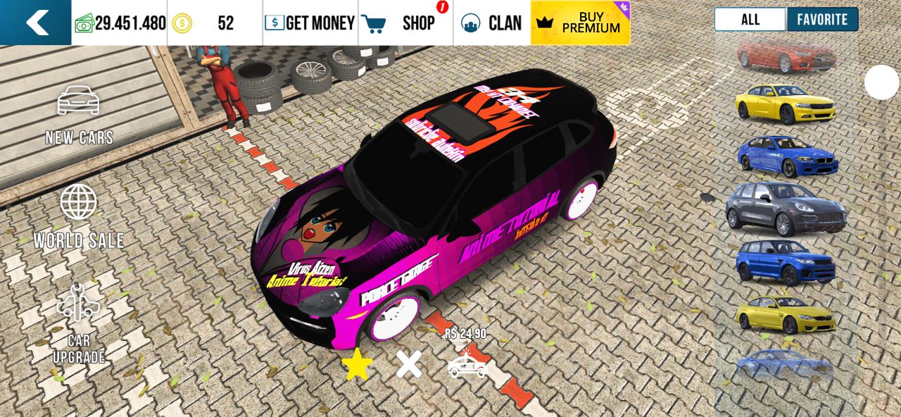CARROS PERSONALIZADOS CAR PARKING 1 |PLOTAGEM DE ANIME, POLICIA, CORRIDA COM W16