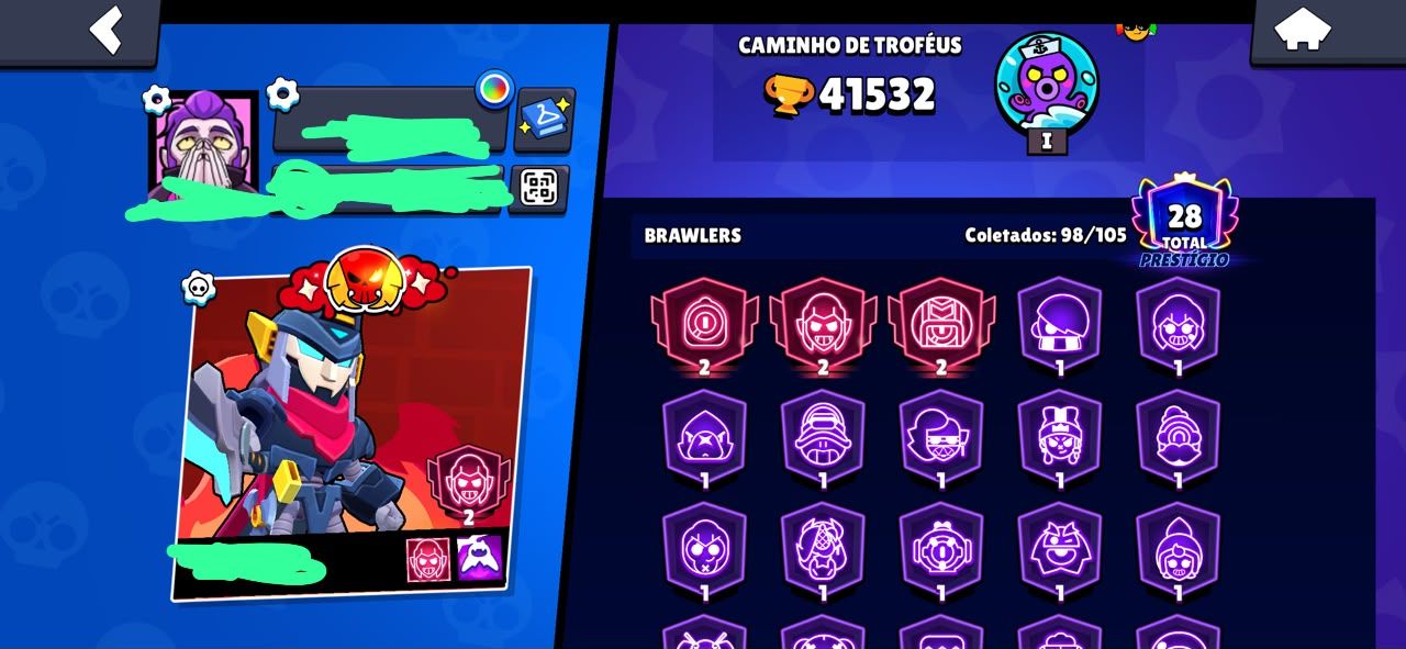 Conta Brawl star main mortis 42k de troféus