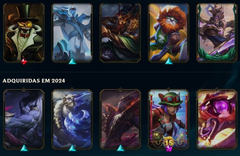 CONTA (SEM BAN) LEVEL 280, +70 SKINS E WINRATE RESETADO(3W 1L RANKED)