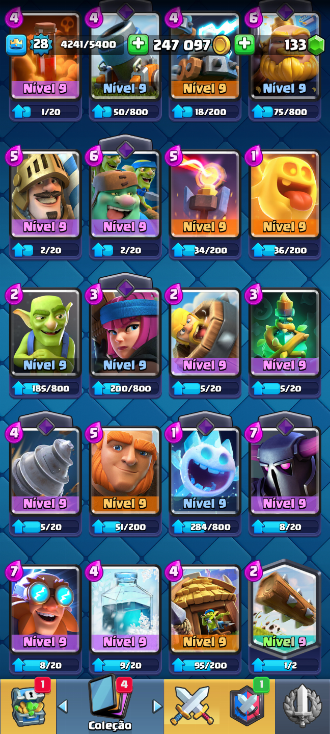 CONTA CLASH ROYALE! -BRUXA EVO + EMOTES!