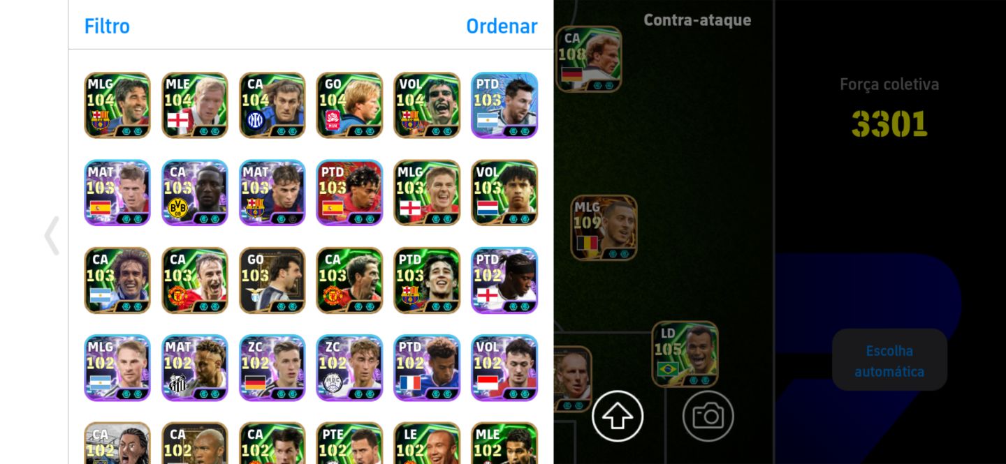 CONTA FULL 3301 EFOOTBALL MOBILE FORTE ETOO RONALDINHO