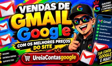 Contas Google Novas (Gmail) Novas | Ip Brasil | Entrega Imediata .