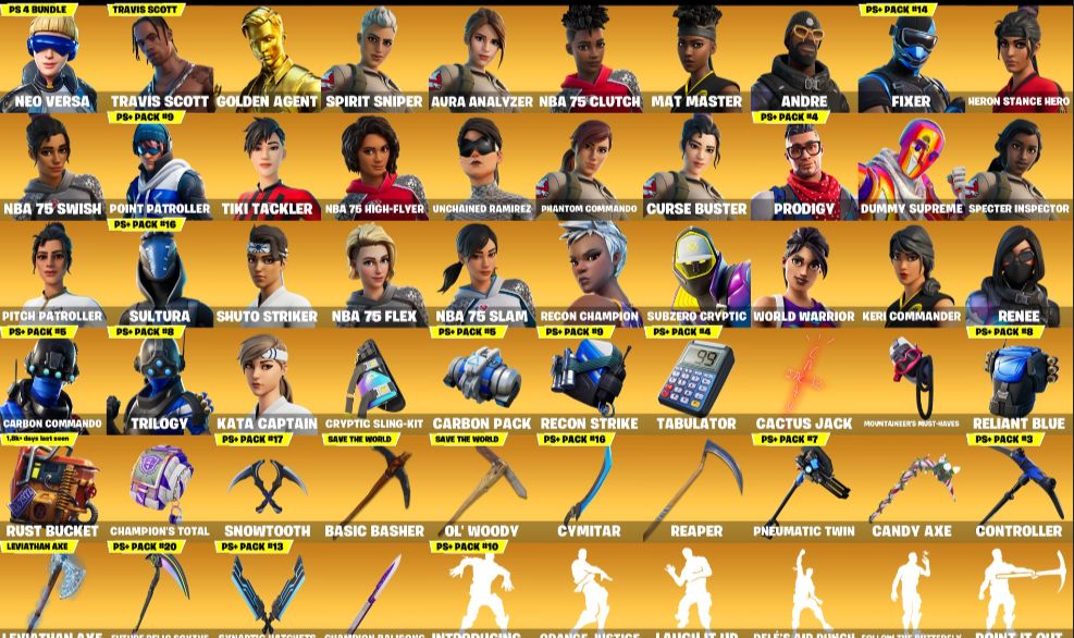 468 SKINS + TRAVIS SCOTT - CONTA FORTNITE INSANA!