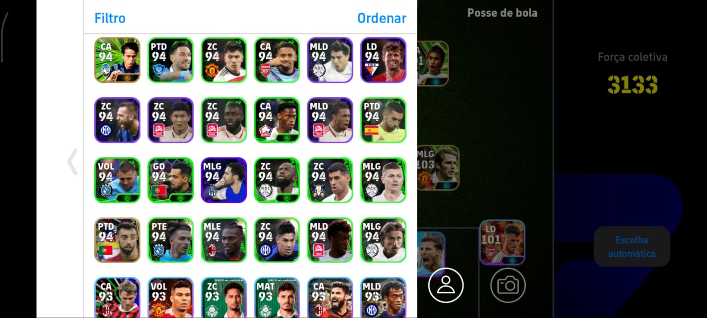 Conta Efootball Mobile 26 | Força 3133 |Ronaldinho 104, Suarez & Cia