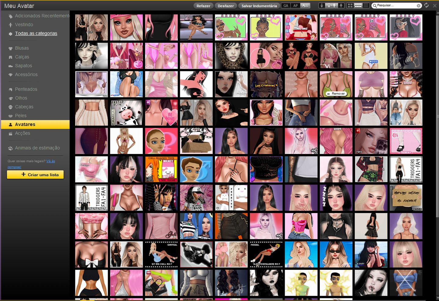 CC imvu Feminina upada, com +1 de brinde (Leia a descrição para obter detalhes)
