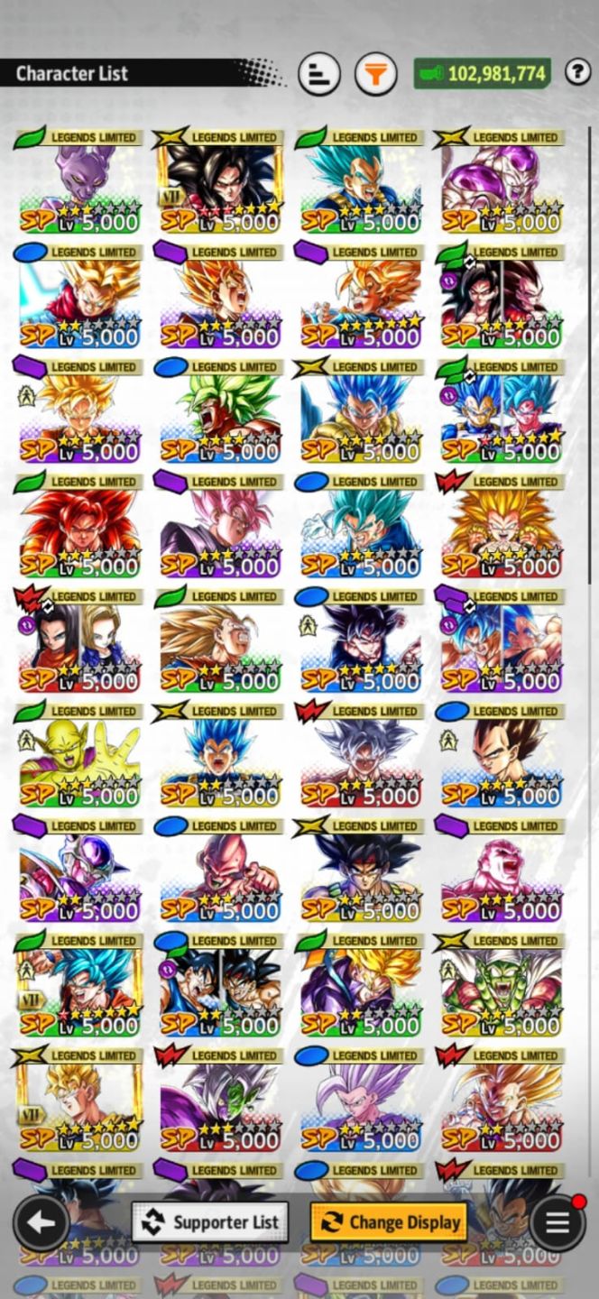 Conta DB legends level 226
