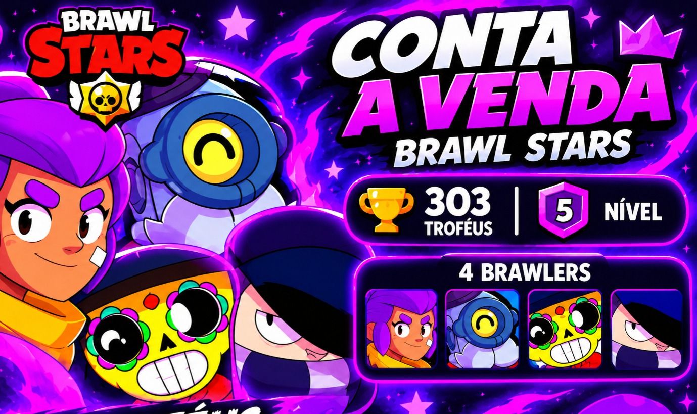 Conta brawl stars| 303 Troféus| Nível 5