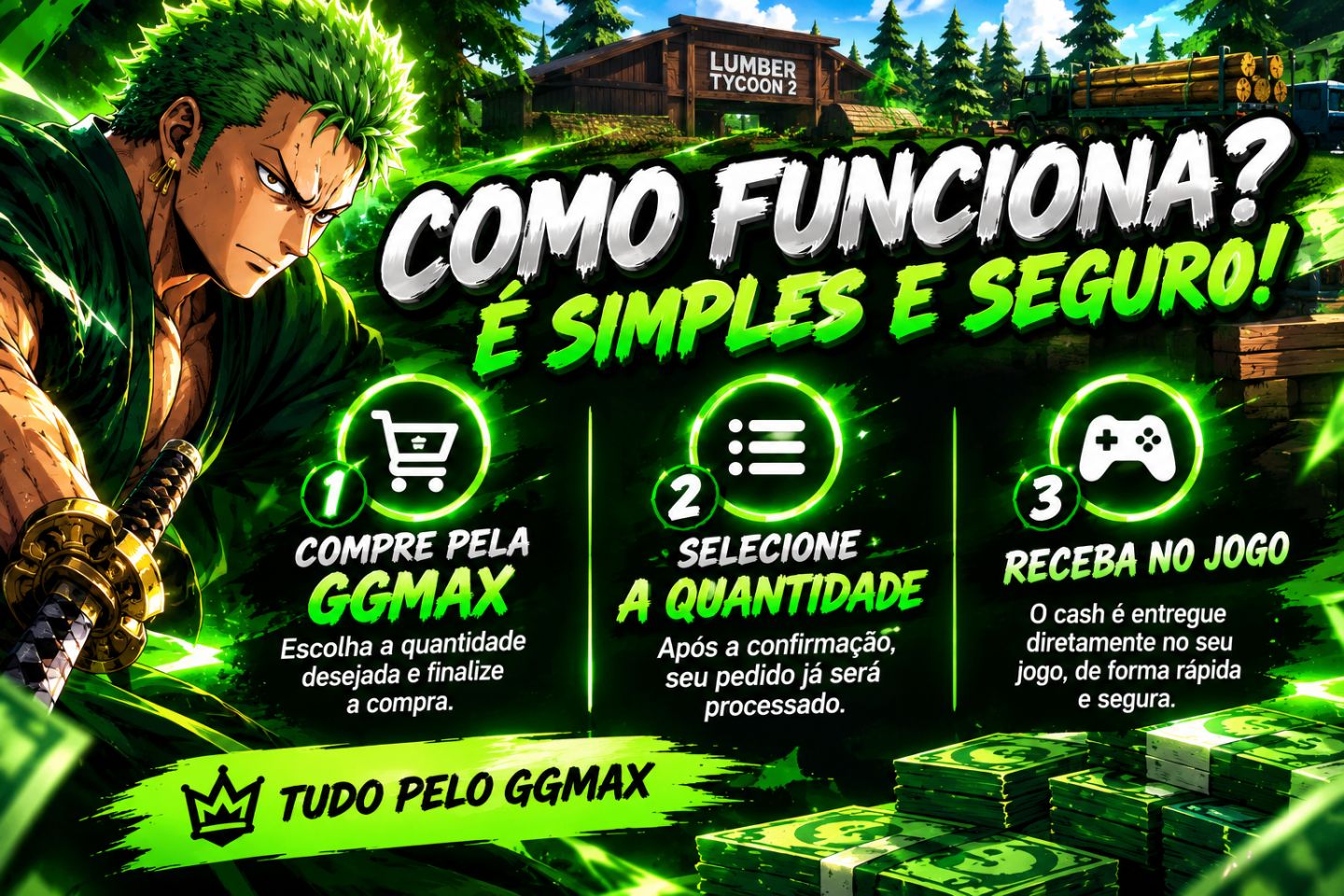 Lumber Tycoon 2 Dinheiro/Cash | 2M a 120M