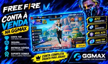 Conta Free Fire conta antiga skins e emots raros