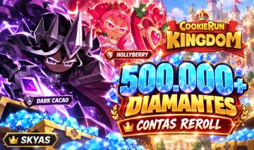 500K+ Diamantes | Cookie Run: Kingdom | Contas Reroll | Dark Cacao e Hollyberry