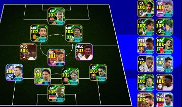 Conta de efootball com 3175 de FC Lamine yamal épico, Bebeto 104 e outros