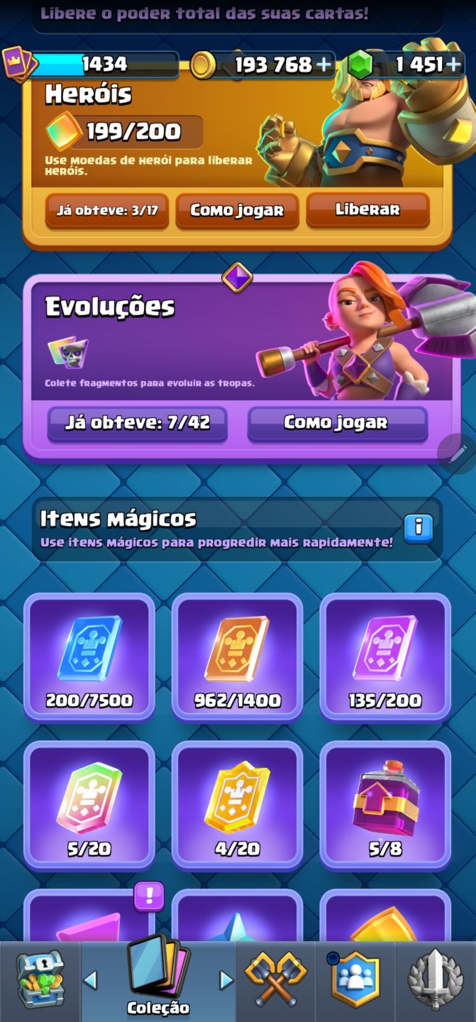 CONTA CLASH ROYALE | 12.2K TROFÉUS (ARENA 29) | 122/122 CARTAS (100%) | NÍVEL 16