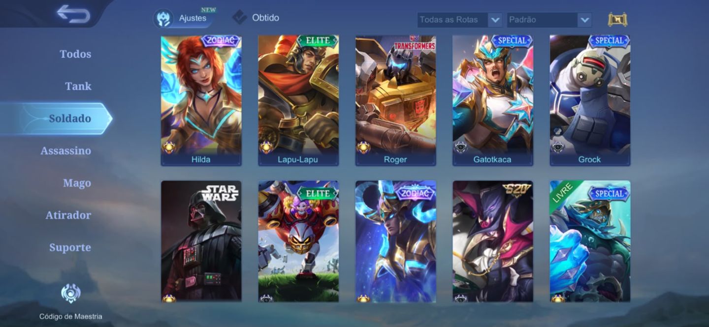 CONTA MOBILE LEGENDS COM TODOS OS HERÓIS E EMBLEMA FULL