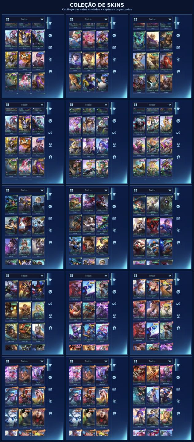 Conta com 312 skin mobile legends