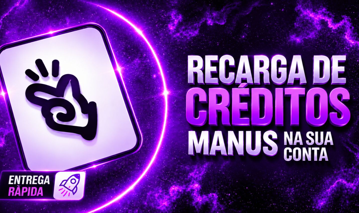 1.500 CRÉDITOS MANUS IA VIA CÓDIGO RESGATE - CONTAS NOVAS