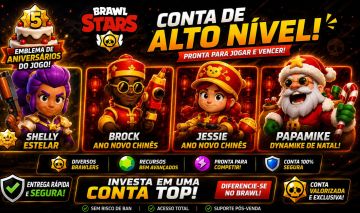 CONTA BRAWL STARS EXCLUSIVA | SKINS RARAS E EMBLEMA DE ANIVERSÁRIO