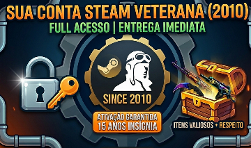 CONTA STEAM ANTIGA Veterana (2010-2012) VAZIA FULL ACESSO 15-14 Anos