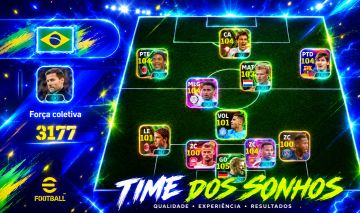 Conta eFootball, 3177 Força Coletiva, 1900 moedas inclusas!