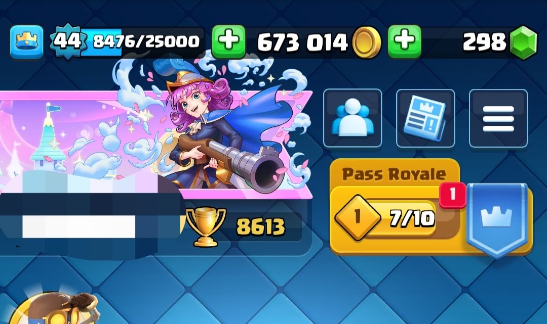 CONTA CLASH ROYALE COM BASTANTE TROFEUS E CARTAS ENVOLUIDAS