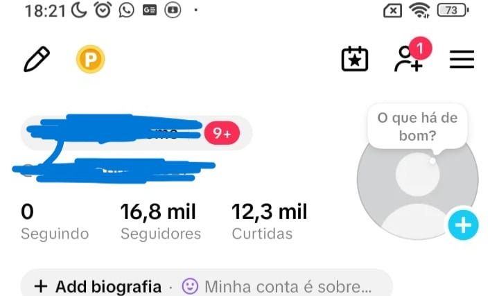 CONTA TIKTOK 16,8K SEGUIDORES - PROMOVER - LINK BIO (SEG. REAIS)