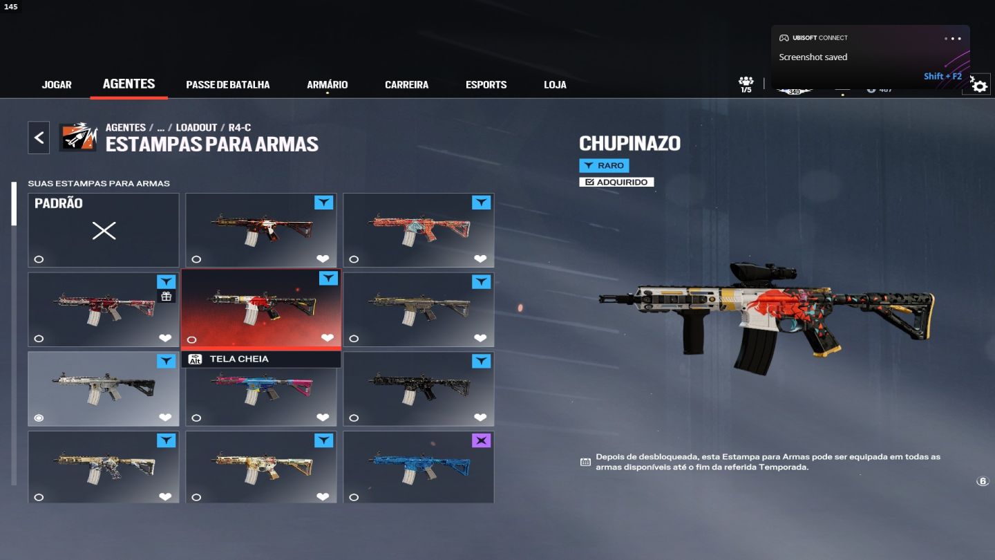 Conta Full Geleira e com Carbono de R6