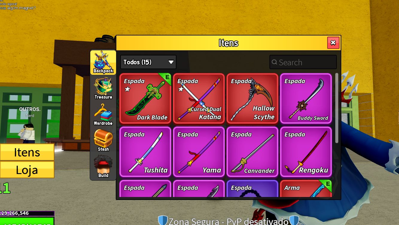 MINHA CONTA DE ROBLOX(MM2, BLOX FRUITS E MUITAS SKINS!)