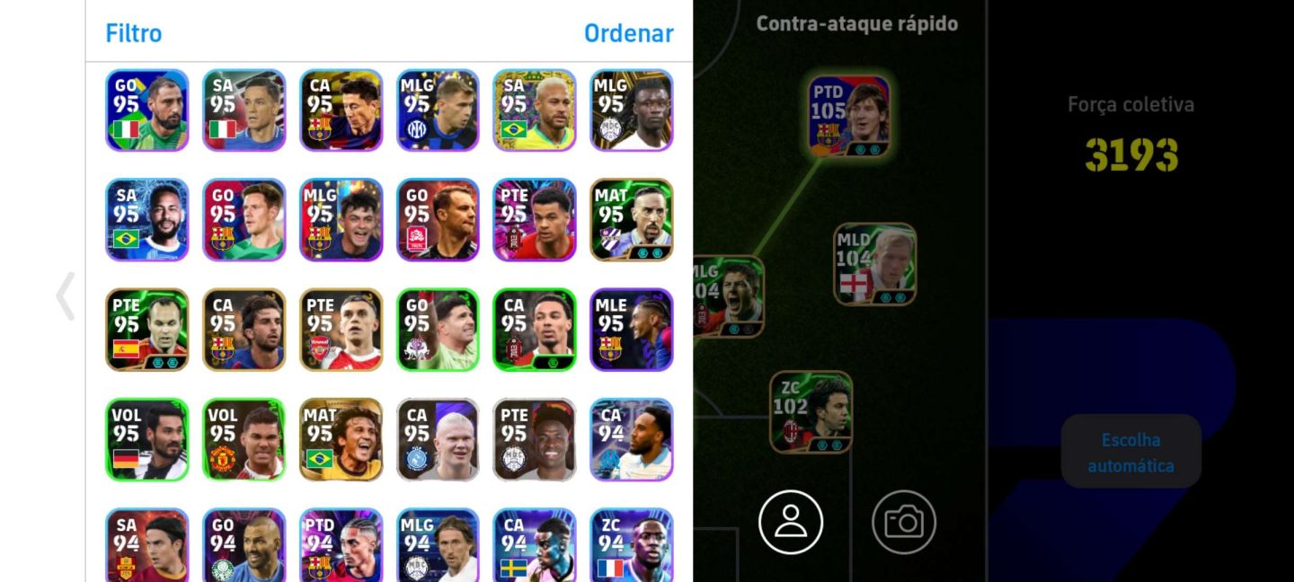 CONTA EFOOTBALL MOBILE RARA FORÇA 3193