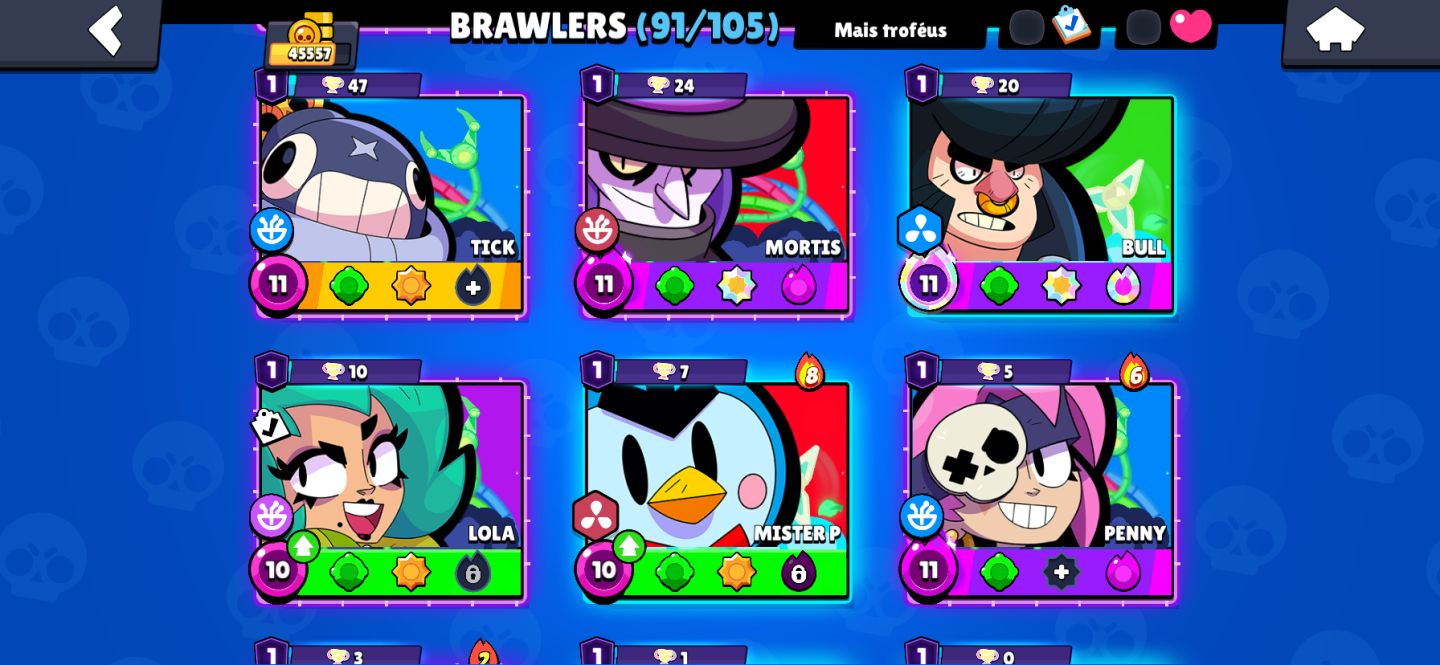 Conta Brawl 45k + Clash Royale 8k