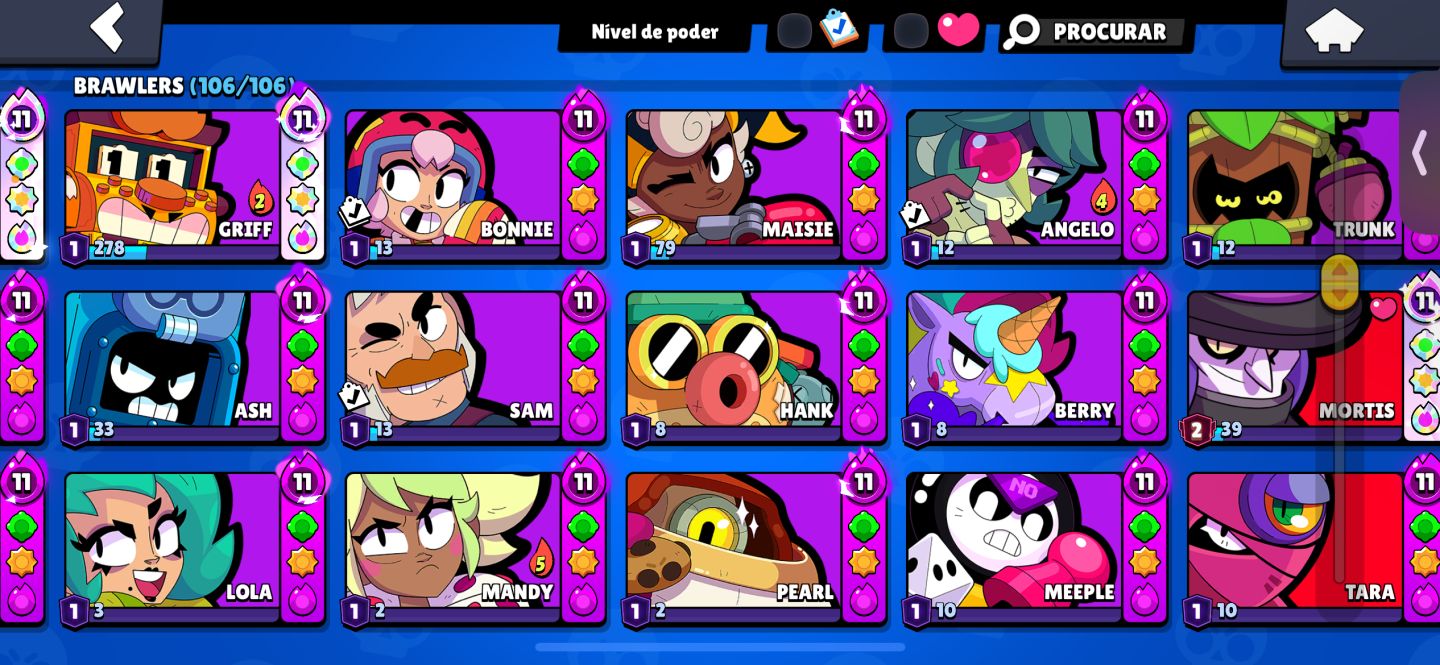 CONTA DE BRAWL STARS 120K FULL 11 FULL BUFF 107/108 ALTERO GMAIL P SEU