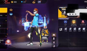 Conta de Free Fire custo benefício com parceria do Naruto angelical e barbinha