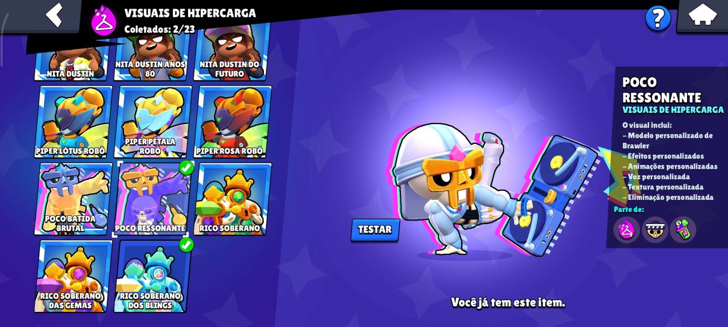 CONTA DE BRAW STARS COM MUITAS SKINS E VARIOS RECURSOS !!