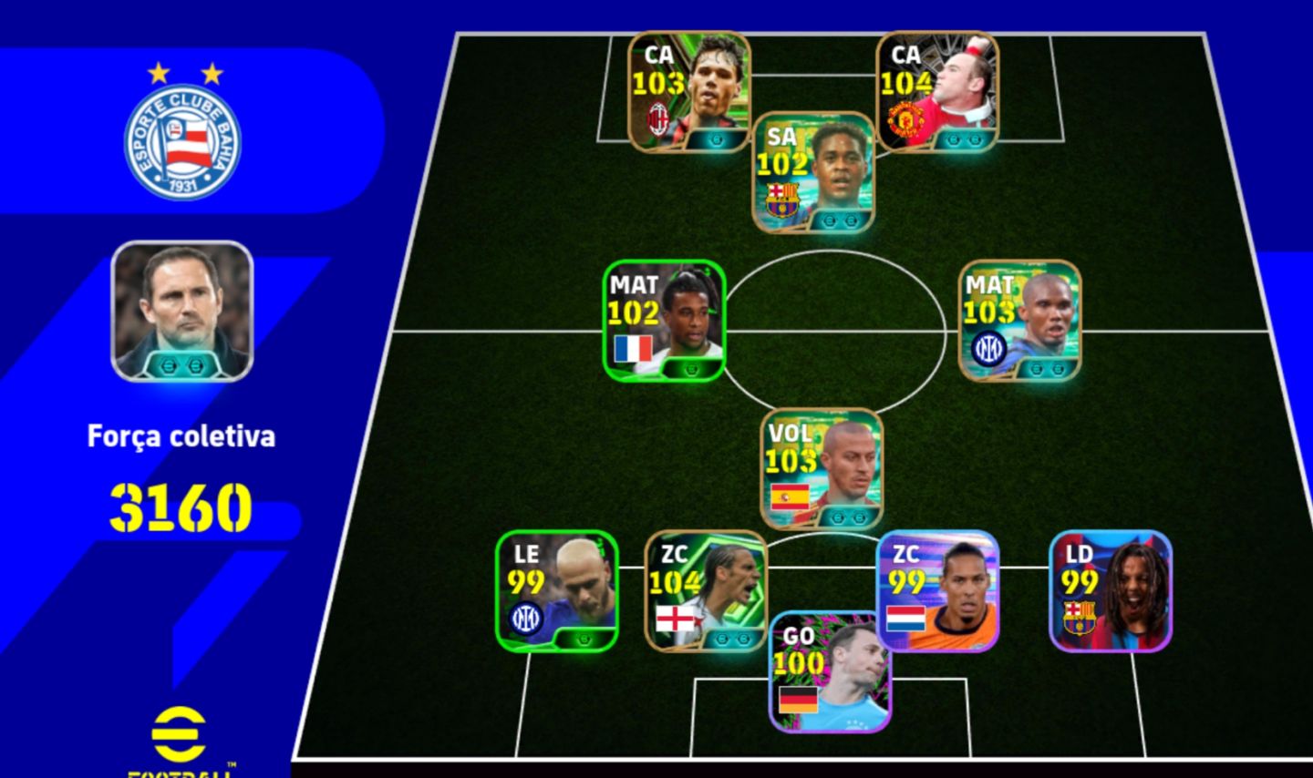 Conta efootball braba e com bons jogadores