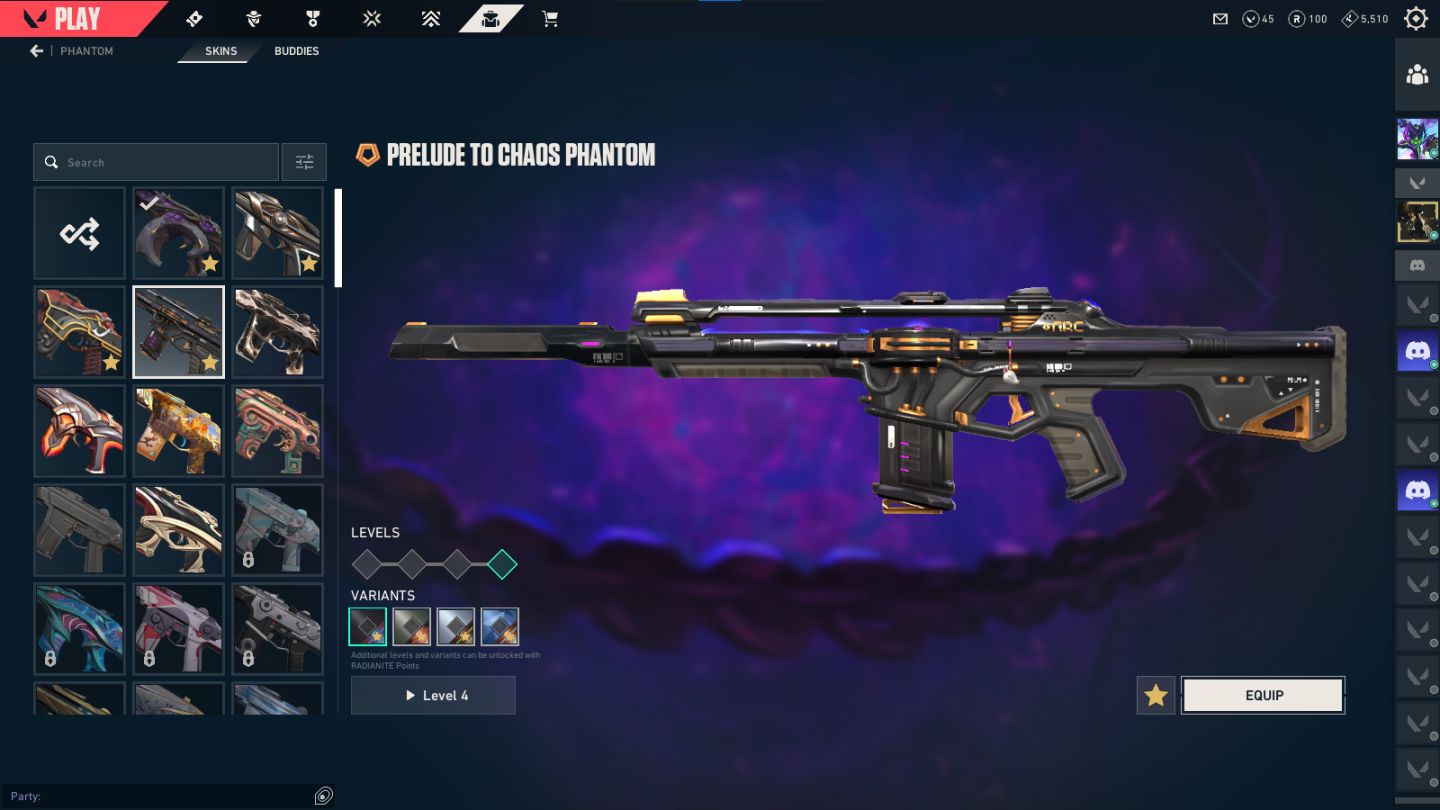 Conta de valorant com skins top e variedade