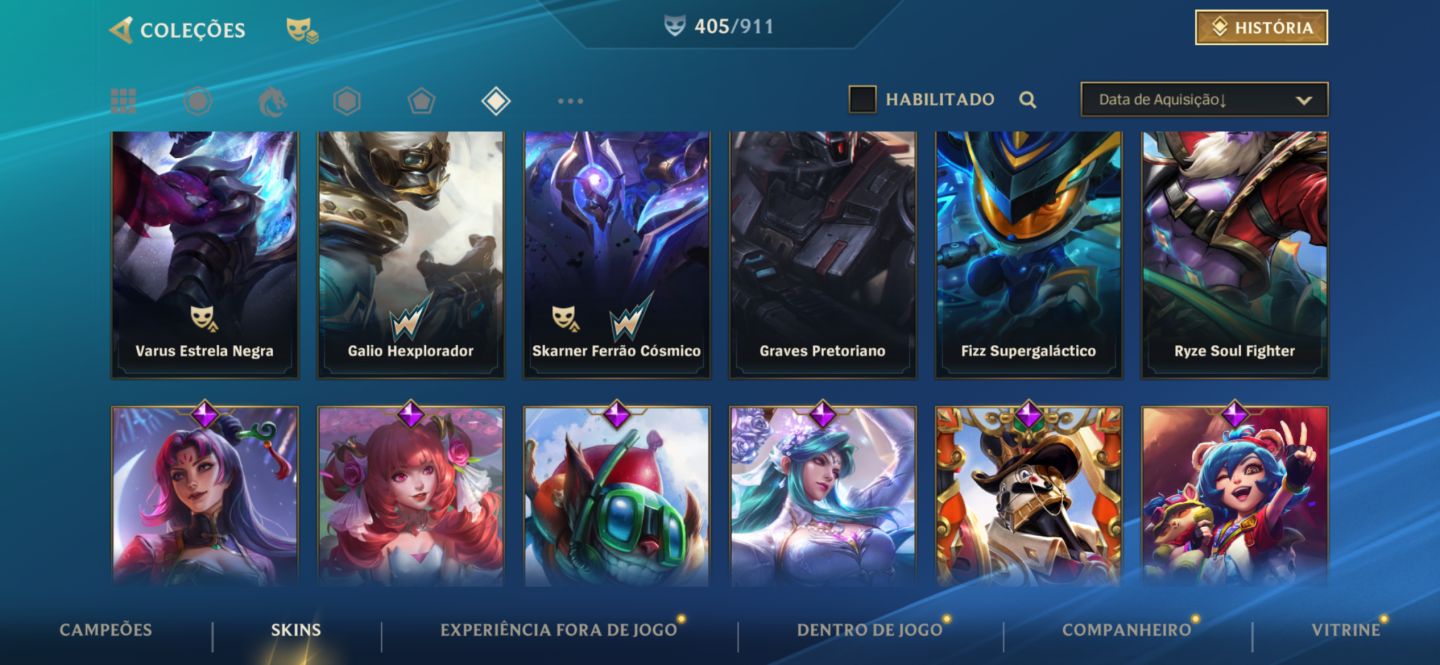 Conta de Wild Rift pra colecionador