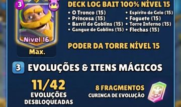 CLASH ROYALE 9 ANOS | 11,8K TROFÉUS | 4,1K GEMAS | 11 EVOS | 960K OURO | REI 15