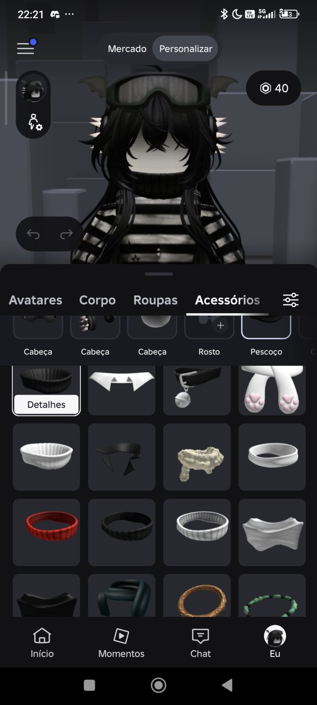 Conta de Roblox com várias skins