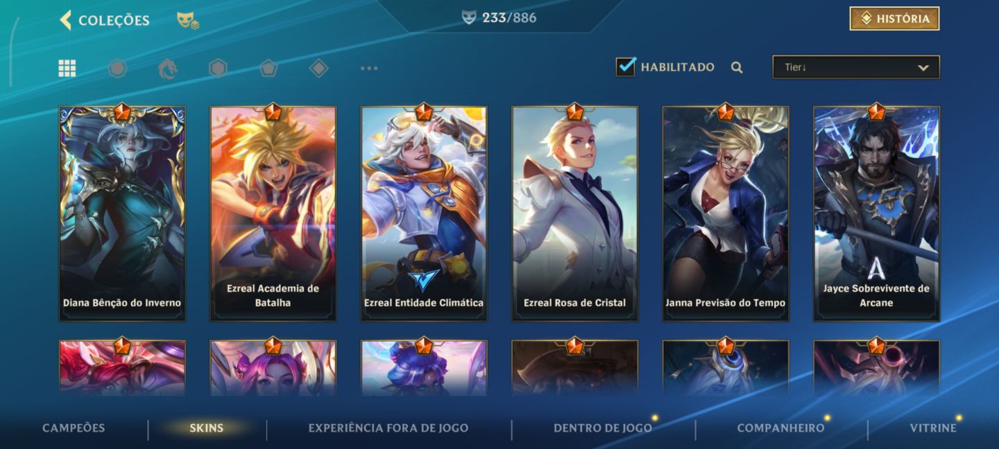 Conta ex monarca 233 skins 1100 reais (negociável)