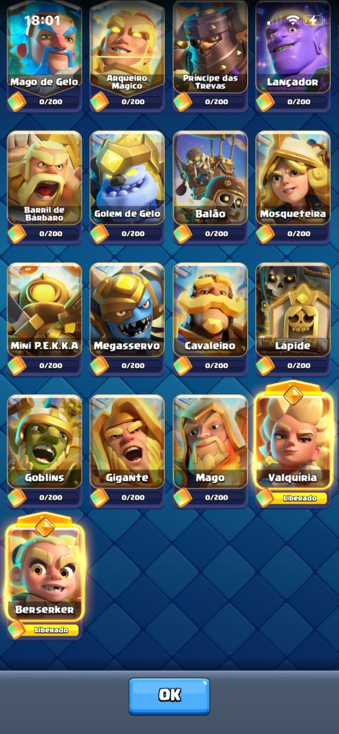 Conta de clash royale arena 22